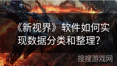 《新视界》软件如何实现数据分类和整理？