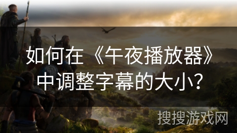 如何在《午夜播放器》中调整字幕的大小？
