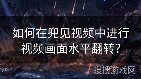 如何在兜见视频中进行视频画面水平翻转? 如何在兜见视频中进行视频画面水平翻转?