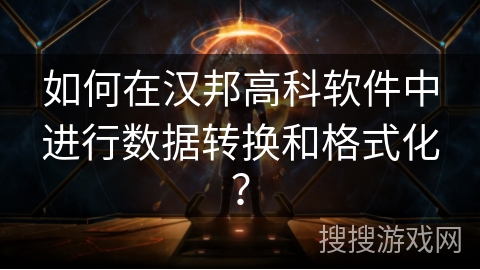 如何在汉邦高科软件中进行数据转换和格式化？