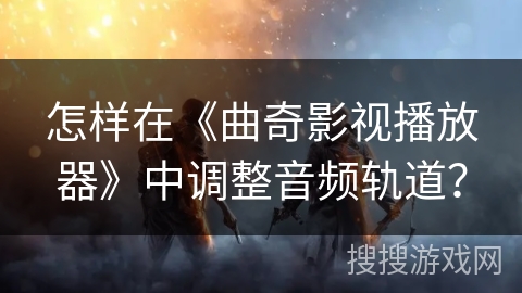 怎样在《曲奇影视播放器》中调整音频轨道？