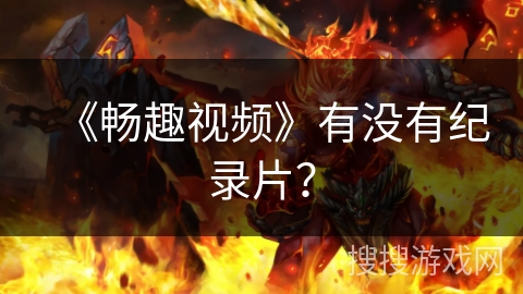 《畅趣视频》有没有纪录片？