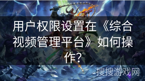 用户权限设置在《综合视频管理平台》如何操作？