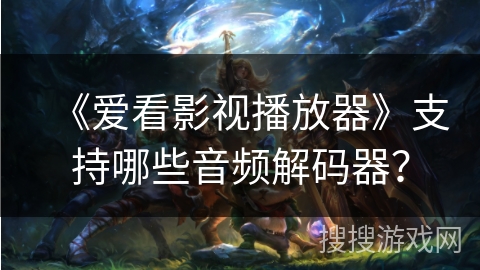 《爱看影视播放器》支持哪些音频解码器？