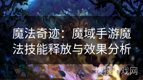 魔法奇迹：魔域手游魔法技能释放与效果分析