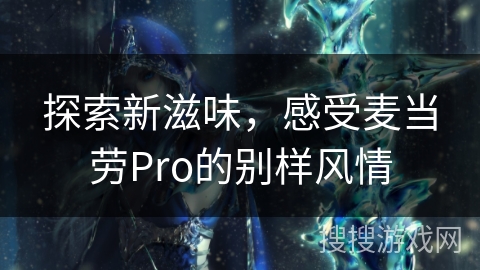 探索新滋味，感受麦当劳Pro的别样风情