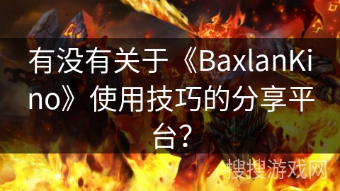 有没有关于《BaxlanKino》使用技巧的分享平台？