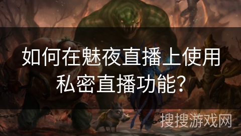 如何在魅夜直播上使用私密直播功能？