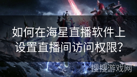 如何在海星直播软件上设置直播间访问权限？