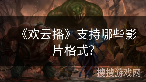 《欢云播》支持哪些影片格式？