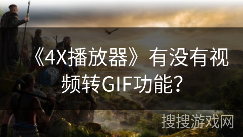 《4X播放器》有没有视频转GIF功能？