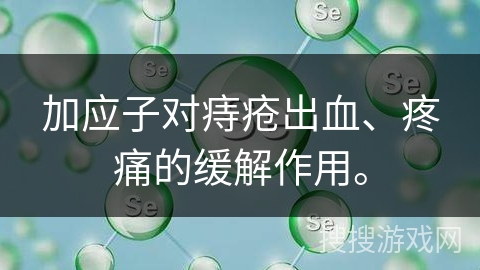 加应子对痔疮出血、疼痛的缓解作用。