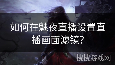 如何在魅夜直播设置直播画面滤镜？