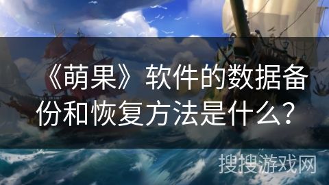 《萌果》软件的数据备份和恢复方法是什么？