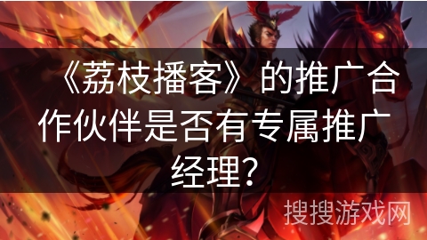 《荔枝播客》的推广合作伙伴是否有专属推广经理？