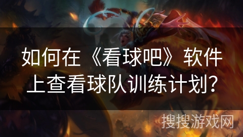 如何在《看球吧》软件上查看球队训练计划？