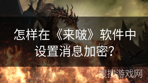 怎样在《来啵》软件中设置消息加密？