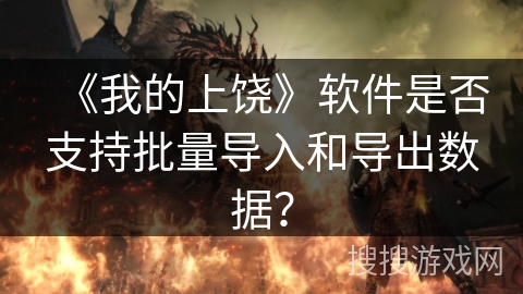 《我的上饶》软件是否支持批量导入和导出数据？