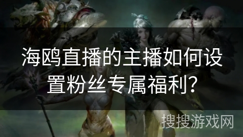 海鸥直播的主播如何设置粉丝专属福利？