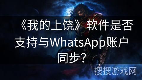 《我的上饶》软件是否支持与WhatsApp账户同步？