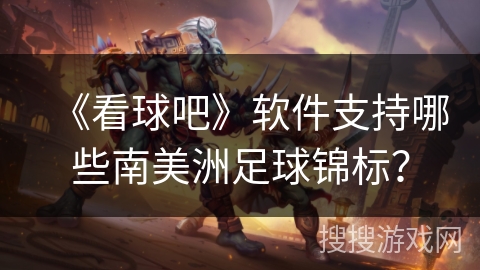 《看球吧》软件支持哪些南美洲足球锦标？