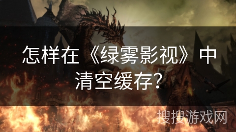 怎样在《绿雾影视》中清空缓存? 怎样在《绿雾影视》中清空缓存?