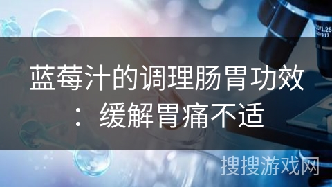 蓝莓汁的调理肠胃功效：缓解胃痛不适
