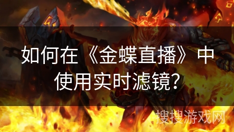 如何在《金蝶直播》中使用实时滤镜？