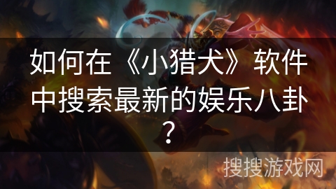 如何在《小猎犬》软件中搜索最新的娱乐八卦？