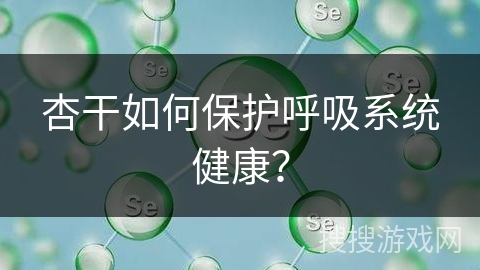 杏干如何保护呼吸系统健康？