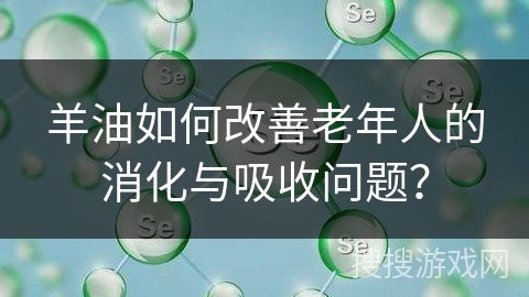 羊油如何改善老年人的消化与吸收问题？