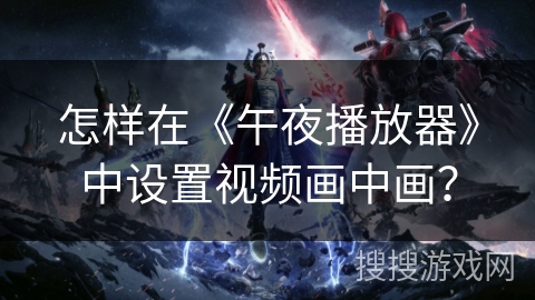 怎样在《午夜播放器》中设置视频画中画？