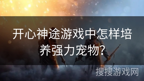 开心神途游戏中怎样培养强力宠物? 开心神途游戏中怎样培养强力宠物?