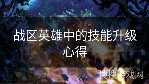战区英雄中的技能升级心得