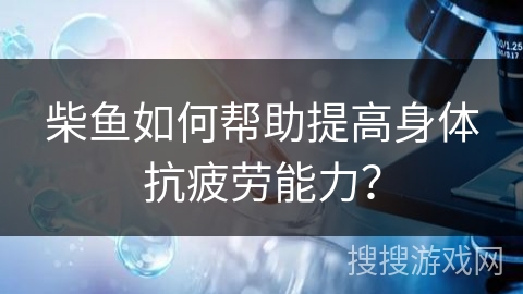 柴鱼如何帮助提高身体抗疲劳能力？