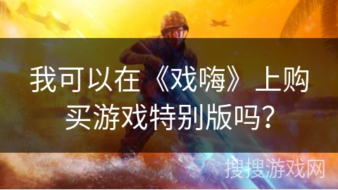我可以在《戏嗨》上购买游戏特别版吗？