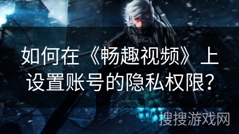 如何在《畅趣视频》上设置账号的隐私权限？