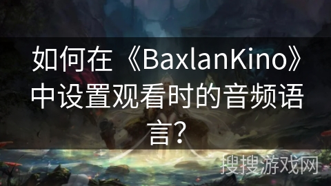 如何在《BaxlanKino》中设置观看时的音频语言？