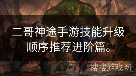 二哥神途手游技能升级顺序推荐进阶篇。