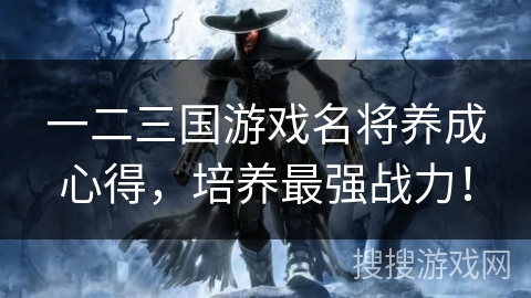 一二三国游戏名将养成心得,培养最强战力! 一二三国游戏名将养成心得,培养最强战力!