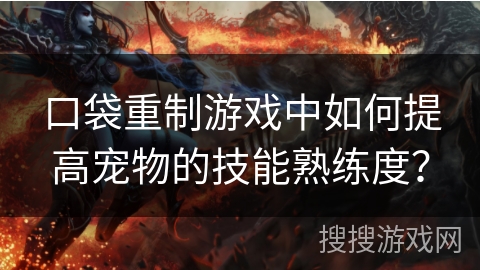 口袋重制游戏中如何提高宠物的技能熟练度？