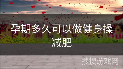 孕期多久可以做健身操减肥 孕期多久可以做健身操减肥