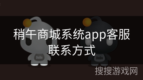 稍午商城系统app客服联系方式