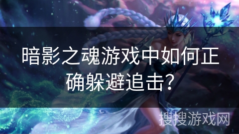 暗影之魂游戏中如何正确躲避追击？
