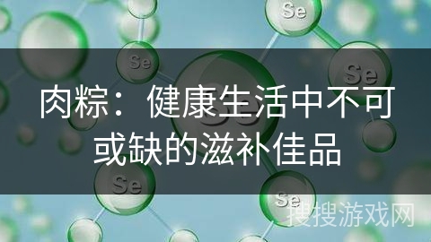 肉粽：健康生活中不可或缺的滋补佳品