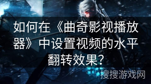 如何在《曲奇影视播放器》中设置视频的水平翻转效果？