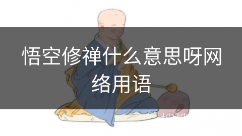 悟空修禅什么意思呀网络用语