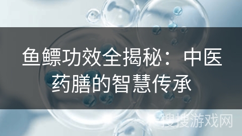 鱼鳔功效全揭秘：中医药膳的智慧传承