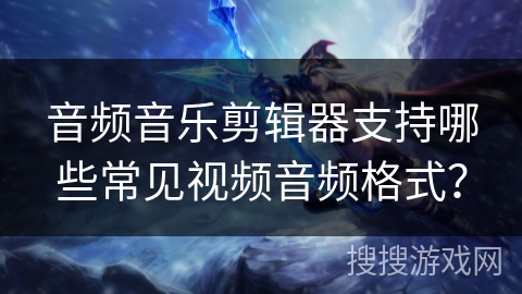音频音乐剪辑器支持哪些常见视频音频格式？