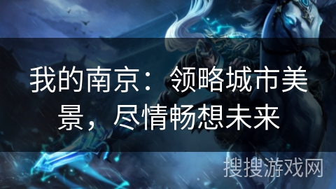 我的南京：领略城市美景，尽情畅想未来